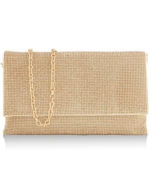 Whiting & Davis Gemma Crystal Clutch - Metallic