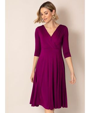 Alie Street London Annie Fit-Flare Midi Dress - Purple