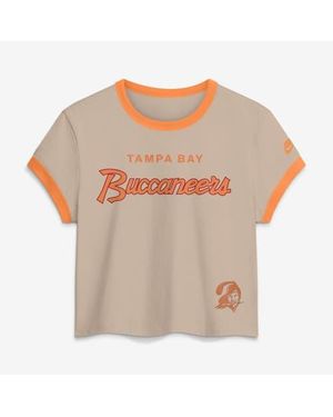 Nike Tampa Bay Buccaneers Rewind Ringer Mod Cropped T-Shirt - Natural