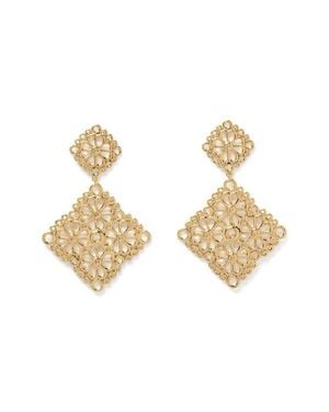 Kate Spade Spade Flower Lace Drop Earrings - Metallic