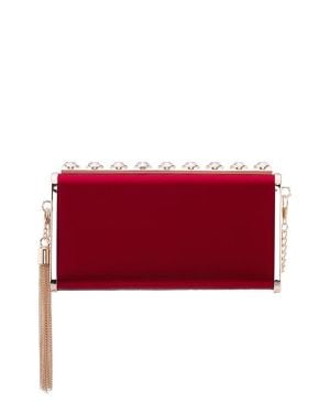 Nina Amos Crystal Clutch - Red