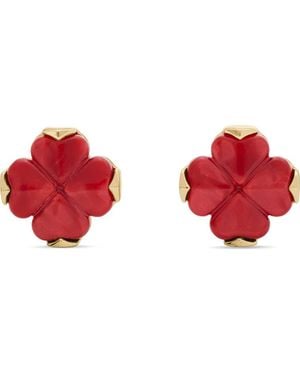 Kate Spade Spade Mother-Of-Pearl Flower Stud Earrings - Red