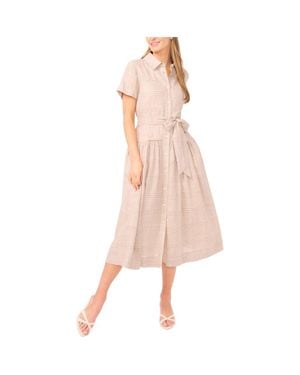 Ted Baker Charlie Drop Waist Linen Shirtdress - Pink