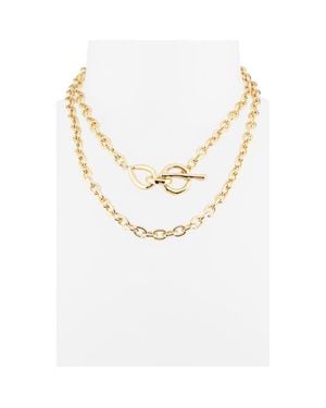 Nordstrom Toggle Wrap Chain Necklace - Metallic