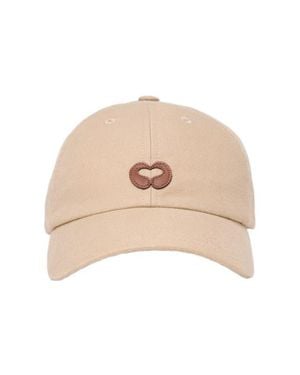 Maje Linen Blend Cap With Logo - Natural