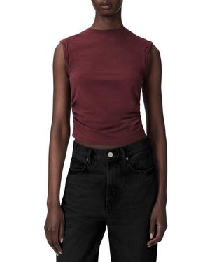 AllSaints West Side Ruched Tank - Red