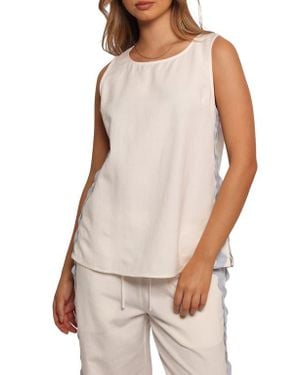 Petal & Pup Jasinta Rickrack Trim Sleeveless Top - White