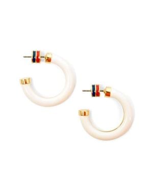 Clare V. Le Tube Hoop Earrings - Metallic