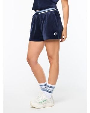 Sergio Tacchini Adele Velour Short - Blue