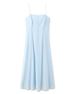 Mango Miel Strapless A-Line Dress - Blue