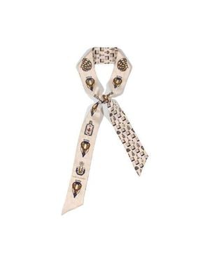 Lost Pattern Amora Silk Skinny Scarf - Natural
