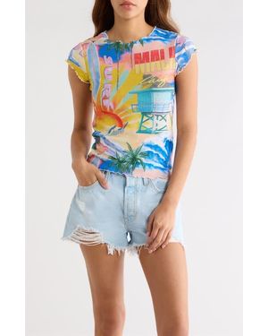 Rip Curl Hotel Malibu Semisheer T-Shirt - Blue