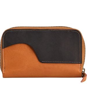 Sarep + Rose Clutch 'S' Large Zip-Around Crossbody Wallet Bag - Black