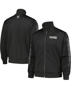 Pleasures New York Yankees Pitcher Full-Zip Track Jacket - Black