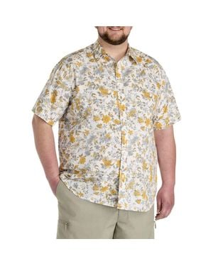 True Nation by DXL Big & Tall Watercolor Floral Sport Shirt - Multicolor