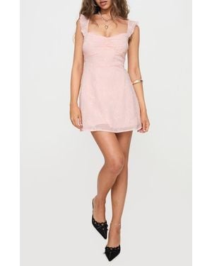 Princess Polly Landon Lace-Up Minidress - Pink