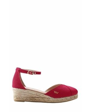 VISCATA Formiga Canvas Espadrille Wedges - Red