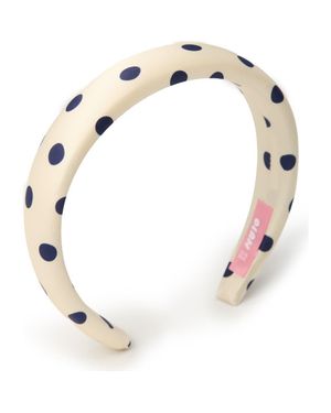 OLAH Polka Dot Silk Headband - Metallic