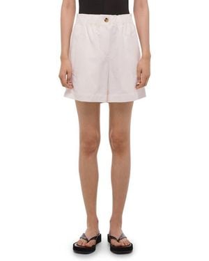 Helmut Lang Cotton & Linen Shorts - White