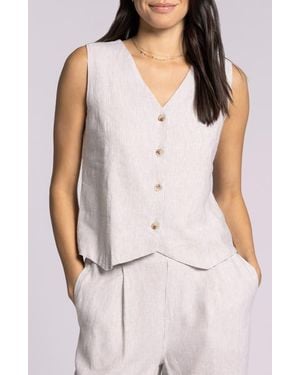 Thread & Supply Anastasia Linen Blend Vest - White