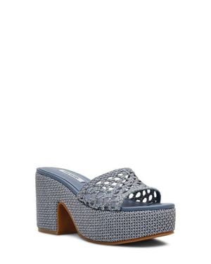 Steve Madden Torch Platform Slide Sandal - White