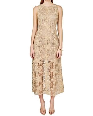 Endless Rose Lacy Sleeveless Dress - Natural