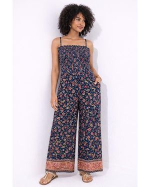 Joe Browns Smocked Jumpsuit - Blue