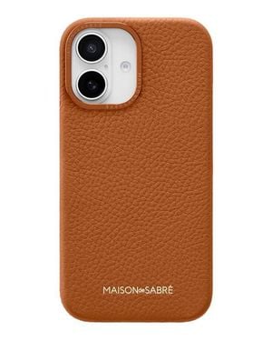 Maison De Sabre Leather Phone Case - Brown