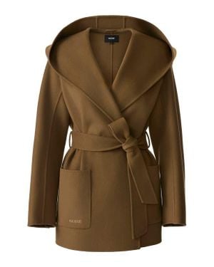 Mackage Paya Belted Wool Coat - Green