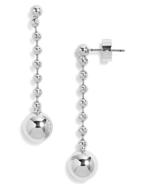Nordstrom Ball Chain Orb Drop Earrings - White