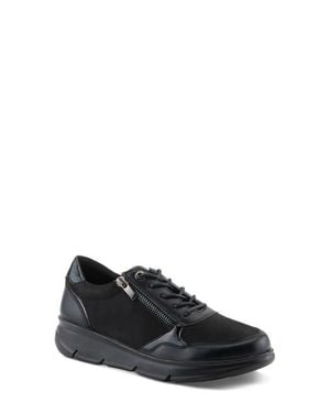 Flexus by Spring Step Lacona Faux Leather Sneaker - Black