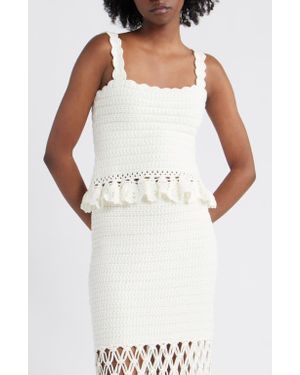 Rails Estefania Cotton Blend Sweater Tank - White