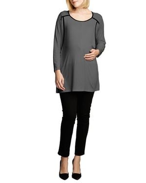 Maternal America Long Sleeve Nursing Top - Black