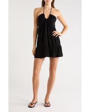 PacSun Kenna Keyhole Halter Minidress - Black