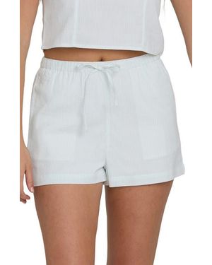 Billabong Wanderer Striped Seersucker Shorts - White