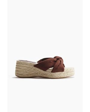 H&M Wedge-Heeled Espadrilles - Brown
