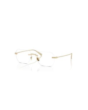 Ferrari 57Mm Rectangle Optical Glasses - Metallic