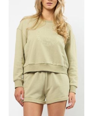 Viens Avec Moi The Lakeside Set Cotton Graphic Sweatshirt - Natural