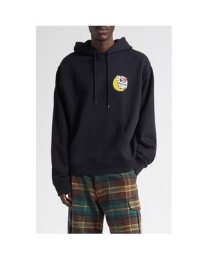 Sky High Farm Gender Inclusive Perennial Shf Logo Regenerative Cotton Graphic Hoodie - Black