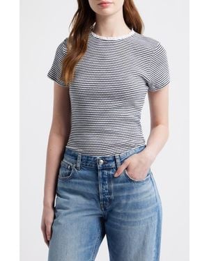 Madewell Textured Knit Crewneck Top - Blue