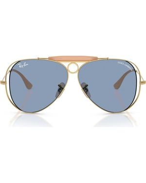 Ray-Ban 53Mm Shooter Pilot Sunglasses - Blue