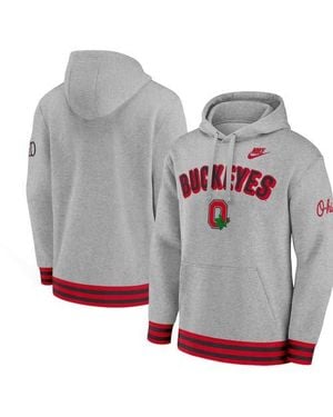 Nike Ohio State Buckeyes Legacy Retro Pullover Hoodie - Gray