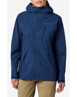 Marmot Waterproof Hooded Jacket - Blue