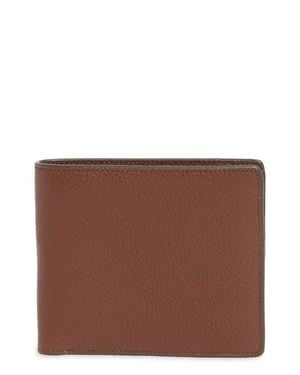 Nordstrom Slim Pebble Leather Bifold Wallet - Brown