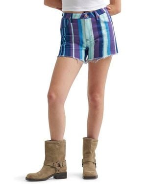 Wrangler Western Cutoff Denim Shorts - Blue