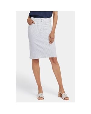 NYDJ Hollywood High Waist Denim Skirt - Blue