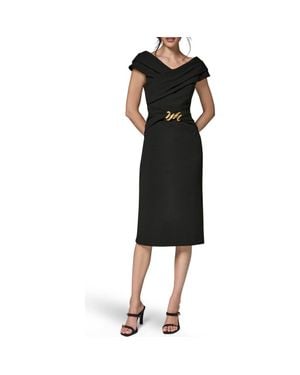 Donna Karan Hardware Waist Sheath Dress - Black