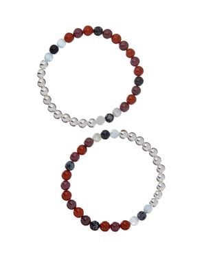 The Healer's Collection N82 Gut Health Set Of 2 Healer's Bracelets - Metallic