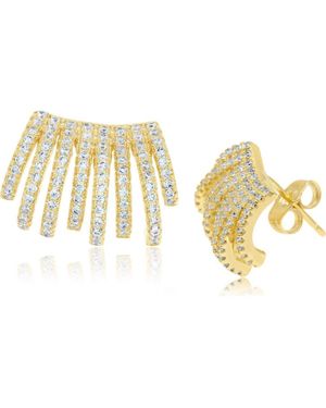 SHYMI Cubic Zirconia Huggies - Metallic