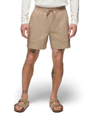 Prana Stretch Zion Drawstring Waist Shorts - Natural